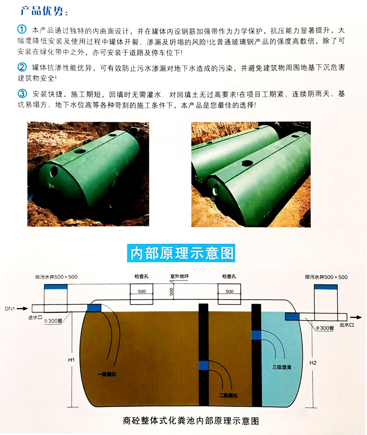 三穗玻璃钢化粪池